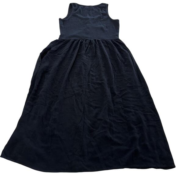 Frye Dress Womens XS Black Sleeveless Button Front Maxi Tank Scoop Neck A-Line - Picture 6 of 12
